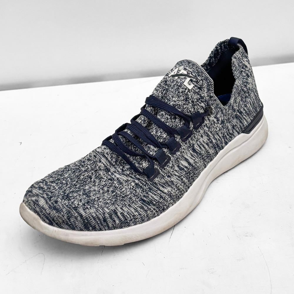 APL TechLoom Breeze Men 11.5 Navy White Heathered Running Shoes
